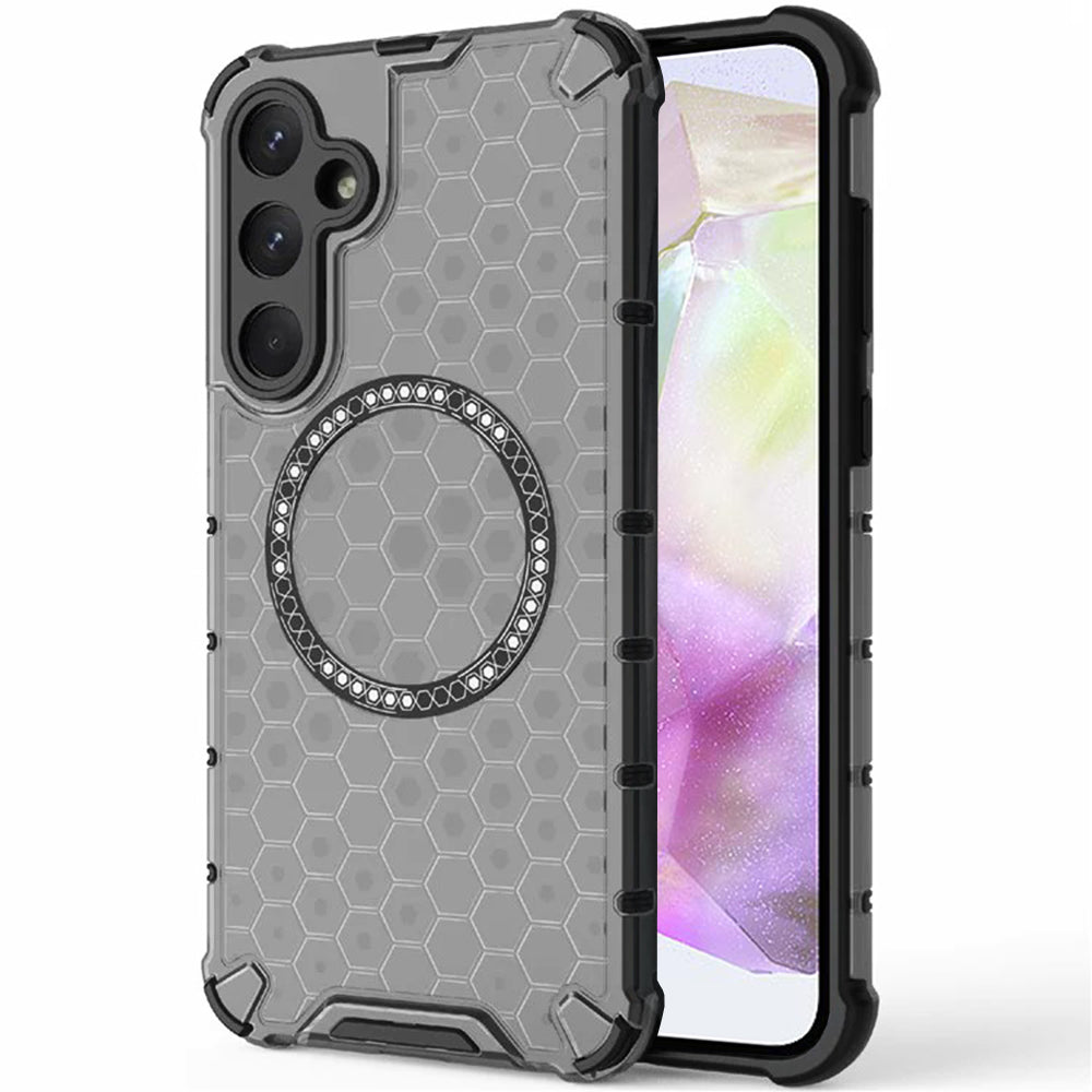 Θήκη MagSafe για Samsung Galaxy A35 5G A356, Techsuit, HoneyComb Shield, Μαύρη