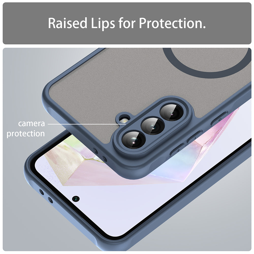 Θήκη MagSafe για Samsung Galaxy A36 A366, Techsuit, HaloFrost II, Μπλε Σκούρο