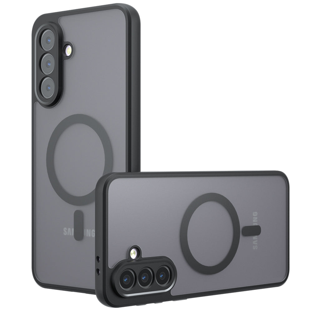 Θήκη MagSafe για Samsung Galaxy A36 A366, Techsuit, PureFrost, Μαύρο Σατινέ