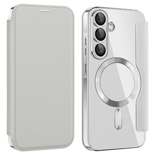 Θήκη MagSafe για Samsung Galaxy A36 A366, Techsuit, SmartMag Book, Γκρι