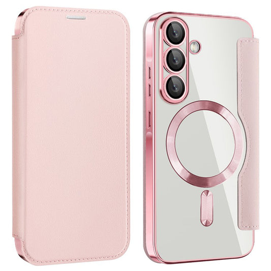 Θήκη MagSafe για Samsung Galaxy A36 A366, Techsuit, SmartMag Book, Ροζ