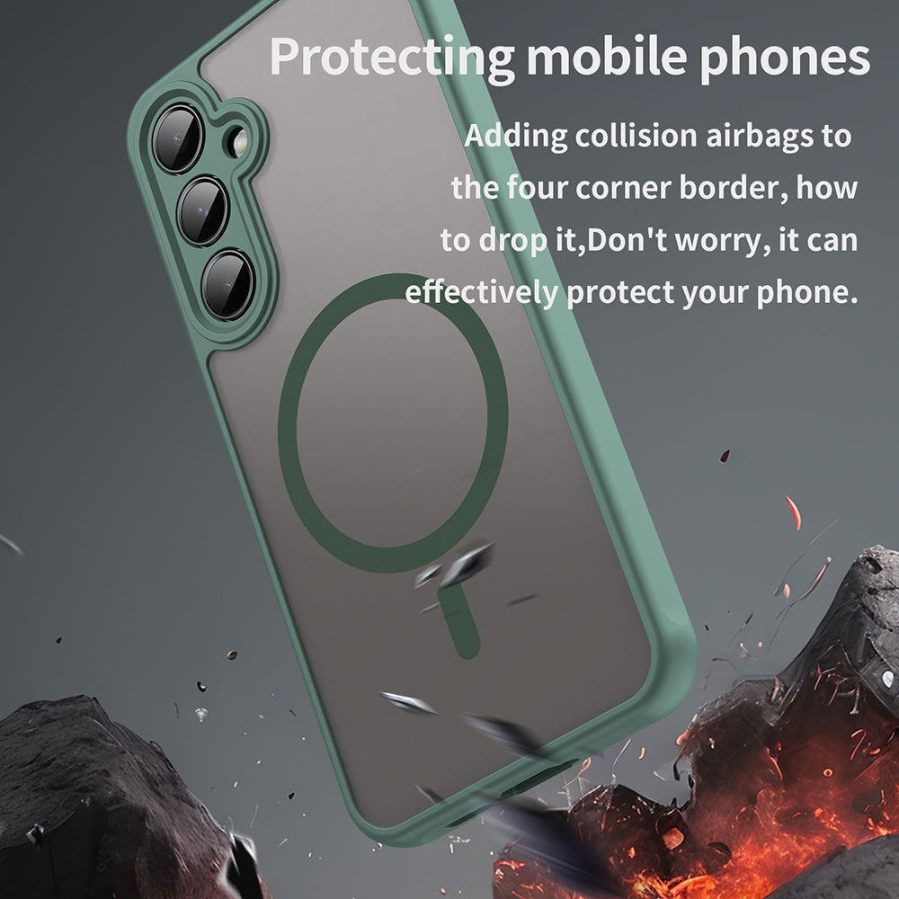 Θήκη MagSafe για Samsung Galaxy A55 5G A556, Techsuit, HaloFrost II, Πράσινο