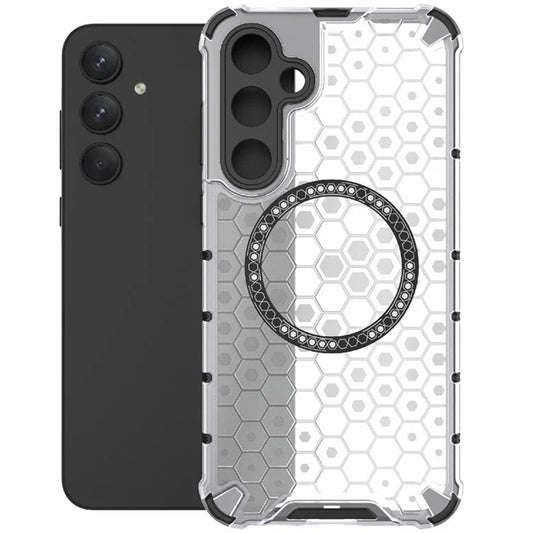 Θήκη MagSafe για Samsung Galaxy A55 5G A556, Techsuit, HoneyComb Shield, Λευκή