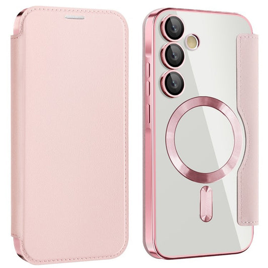 MagSafe Case for Samsung Galaxy A55 5G A556, Techsuit, SmartMag Book, Pink