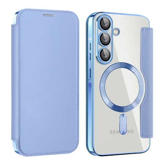 Θήκη MagSafe για Samsung Galaxy A56 A566, Techsuit, SmartMag Book, Μπλε