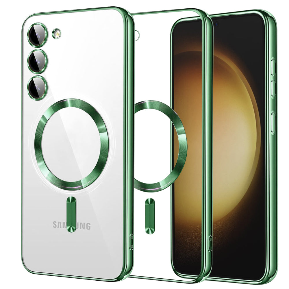 Θήκη MagSafe για Samsung Galaxy S23+ S916, Techsuit, Luxury Crystal, Ανοιχτό Πράσινο
