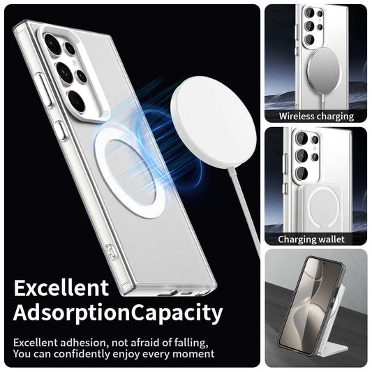 Θήκη MagSafe για Samsung Galaxy S23 Ultra S918, Techsuit, CandyCase, Λευκή