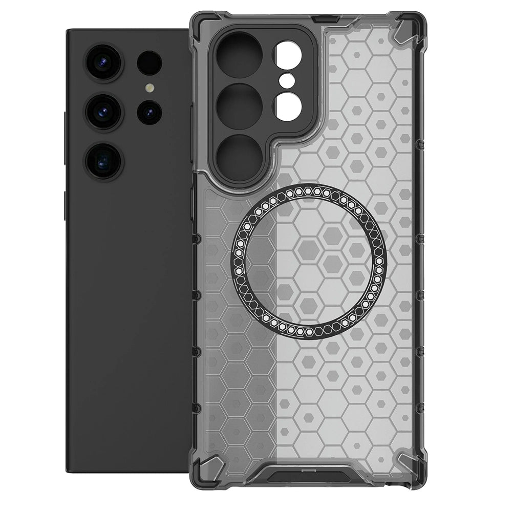 Θήκη MagSafe για Samsung Galaxy S24 Ultra S928, Techsuit, HoneyComb Shield, Μαύρο