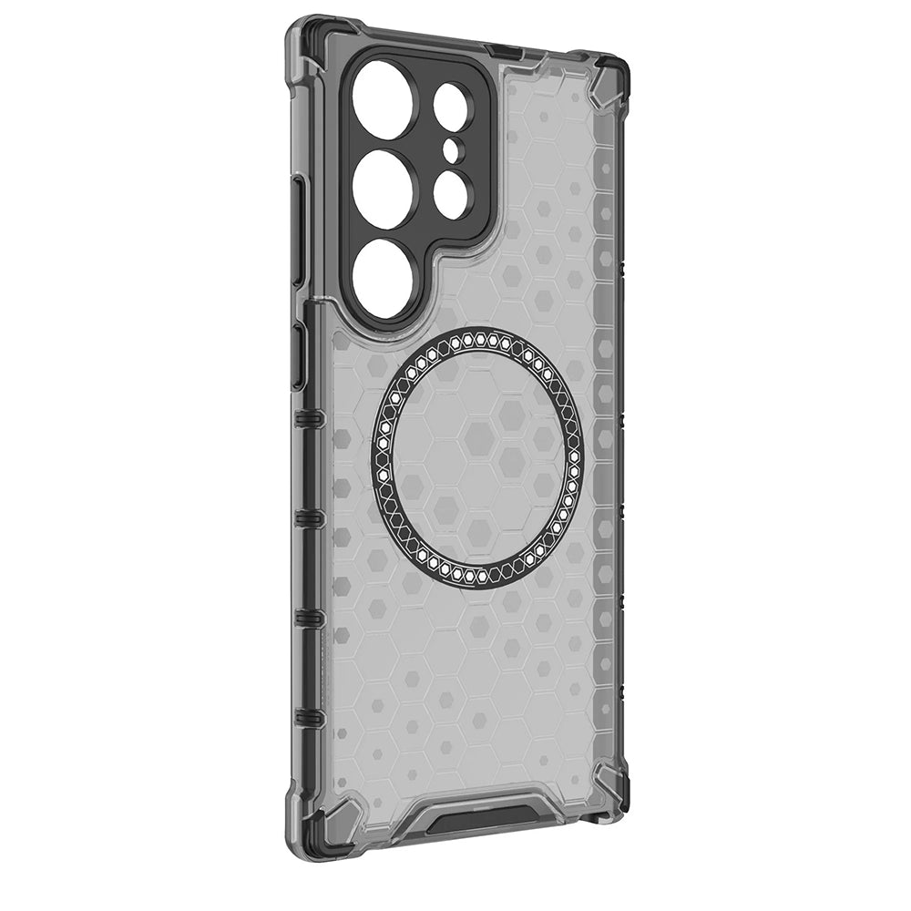 Θήκη MagSafe για Samsung Galaxy S24 Ultra S928, Techsuit, HoneyComb Shield, Μαύρο
