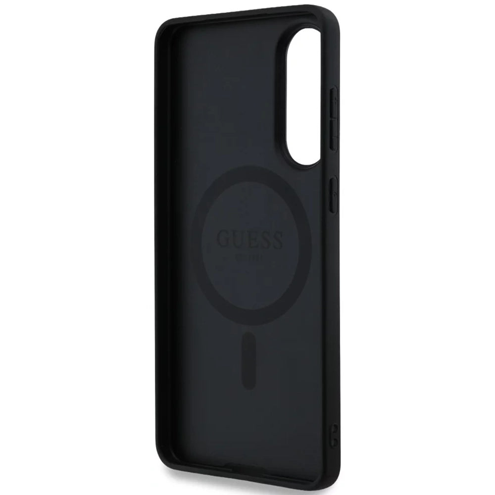 Θήκη MagSafe για Samsung Galaxy S25 Edge S937, Guess, 4G Ring Classic Logo, Μαύρη