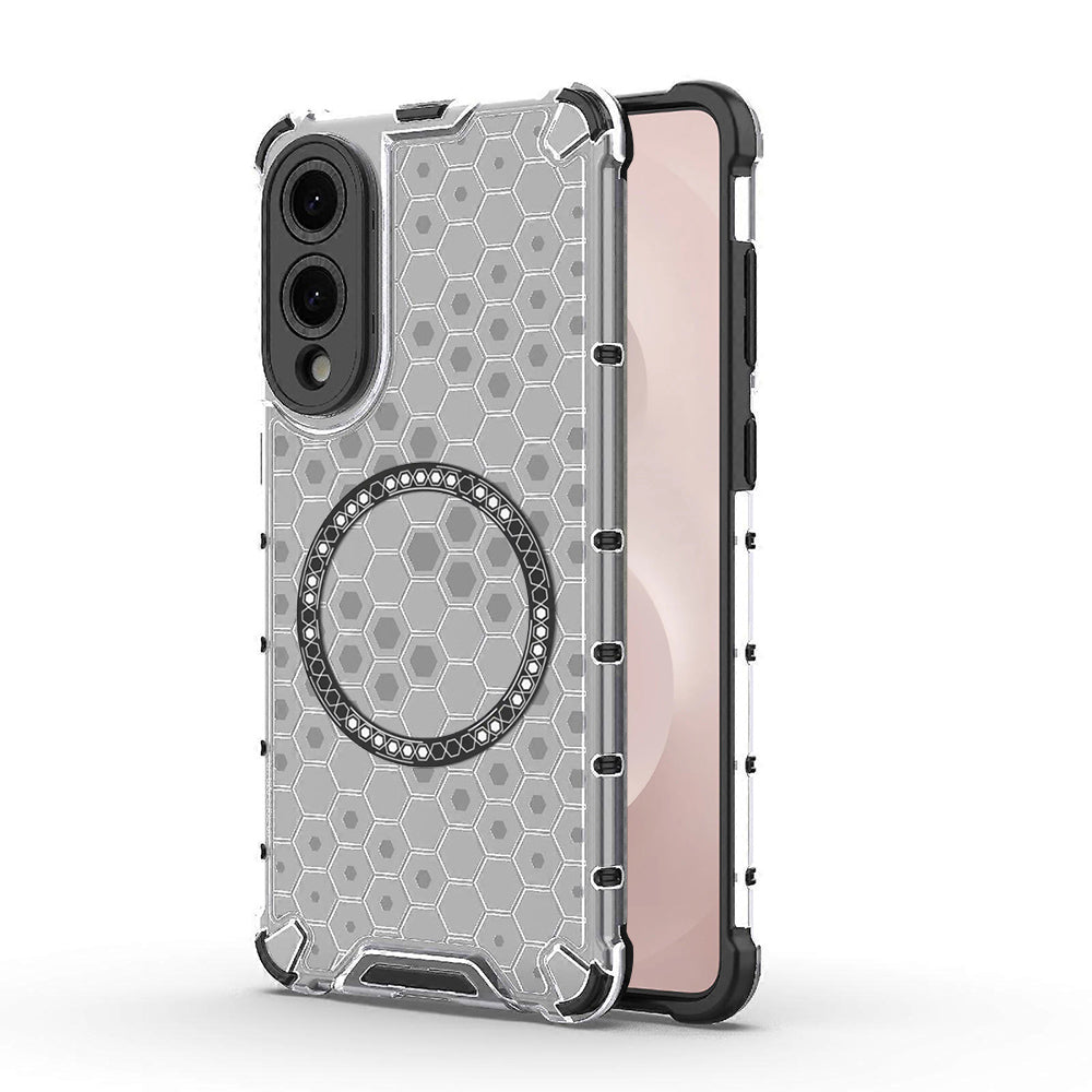 Θήκη MagSafe για Samsung Galaxy S25 Edge S937, Techsuit, HoneyComb Shield, Λευκό
