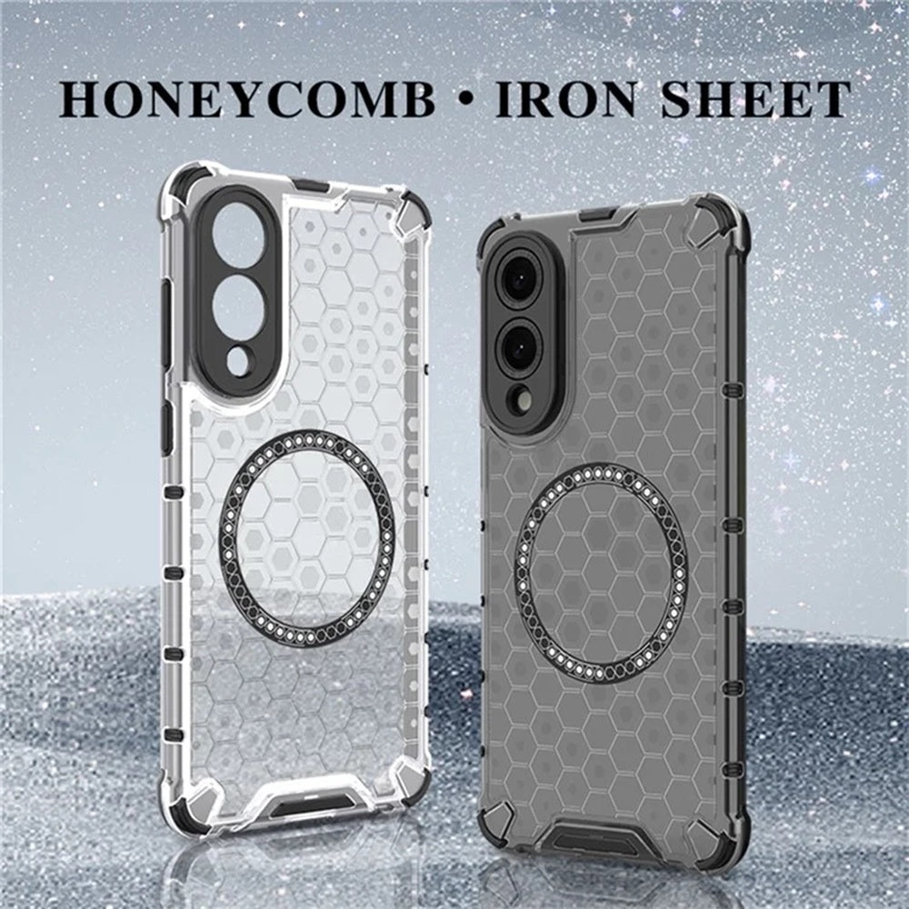 Θήκη MagSafe για Samsung Galaxy S25 Edge S937, Techsuit, HoneyComb Shield, Λευκό