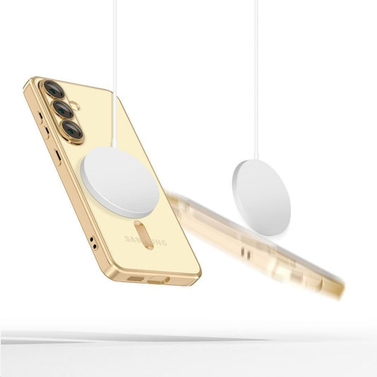 Θήκη MagSafe για Samsung Galaxy S25 Edge S937, Techsuit, Luxury Crystal, Χρυσή