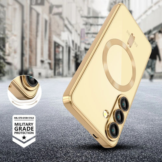 Θήκη MagSafe για Samsung Galaxy S25 Edge S937, Techsuit, Luxury Crystal, Σκούρο Πράσινο