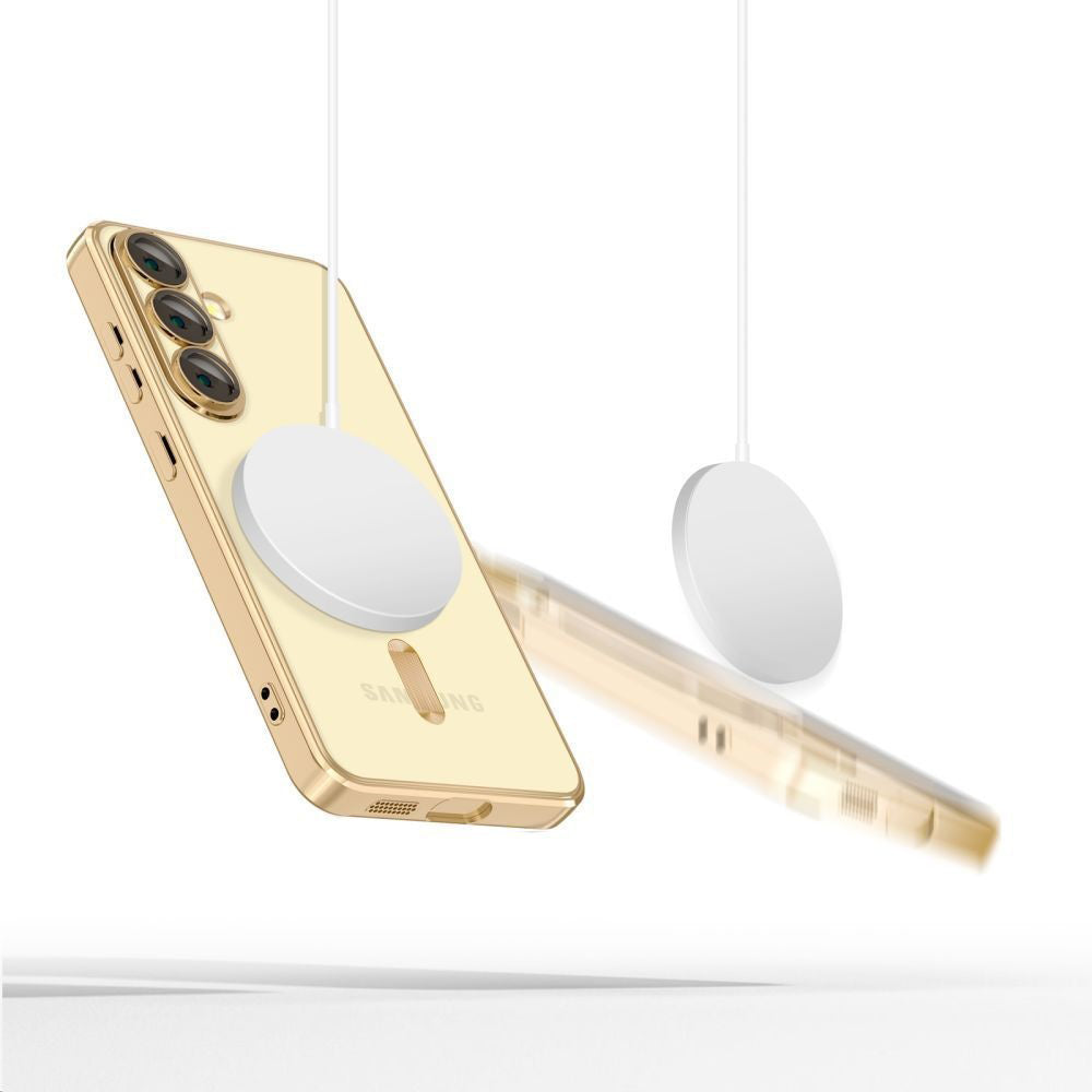 Θήκη MagSafe για Samsung Galaxy S25 Edge S937, Techsuit, Luxury Crystal, Σκούρο Πράσινο