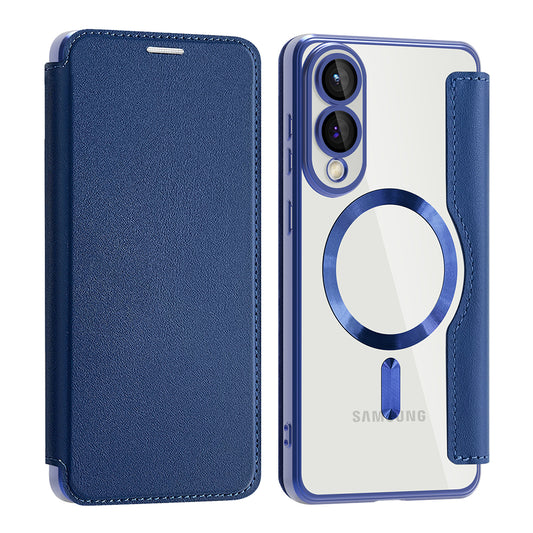 Θήκη MagSafe για Samsung Galaxy S25 Edge S937, Techsuit, SmartMag Book, Μπλε
