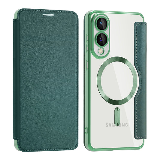 Θήκη MagSafe για Samsung Galaxy S25 Edge S937, Techsuit, SmartMag Book, Πράσινο