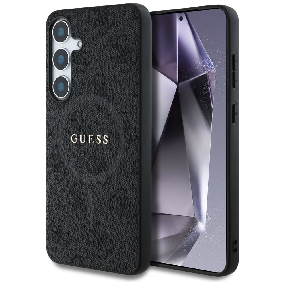 Θήκη MagSafe για Samsung Galaxy S25+ S936, Guess, 4G Ring Classic Logo, Μαύρη