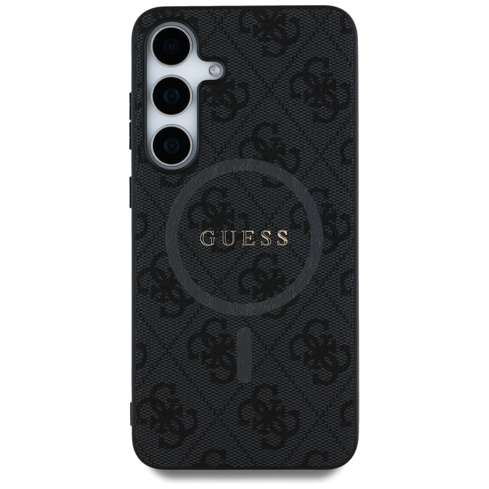 Θήκη MagSafe για Samsung Galaxy S25+ S936, Guess, 4G Ring Classic Logo, Μαύρη