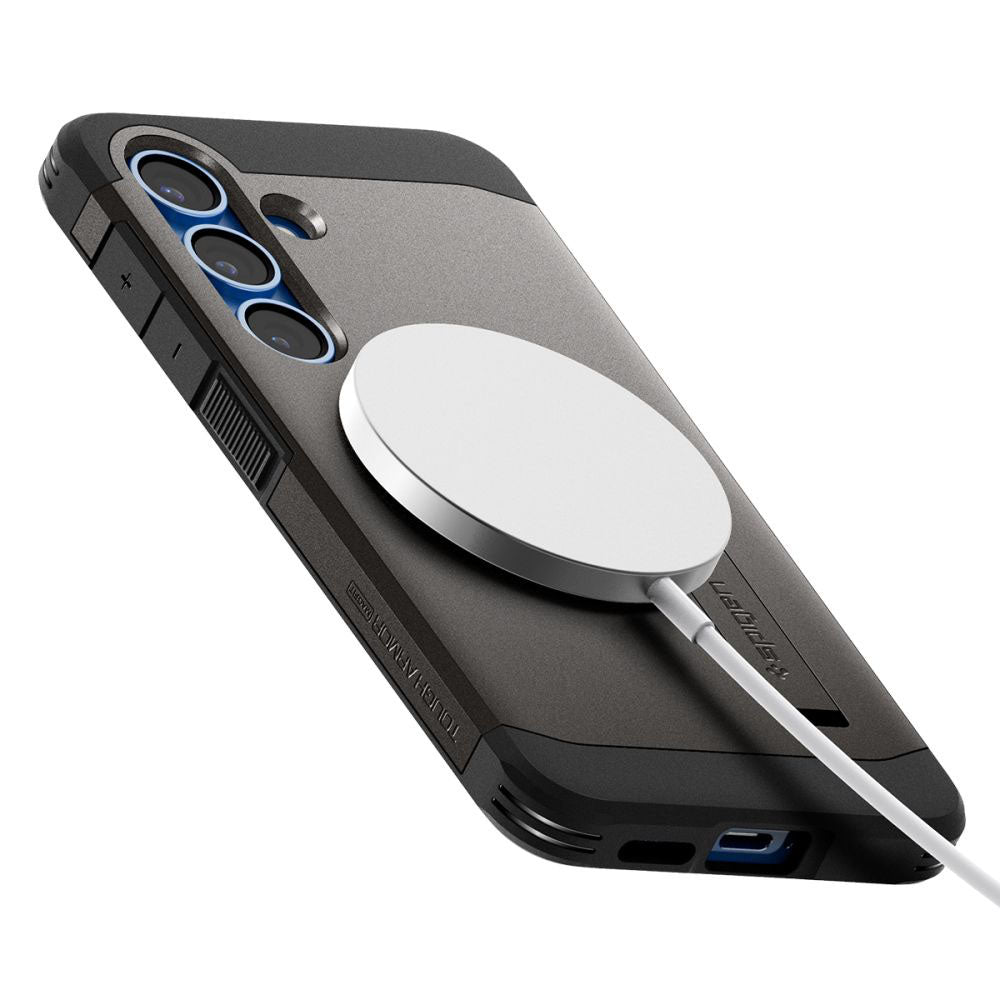 Θήκη MagSafe για Samsung Galaxy S25+ S936, Spigen, Tough Armor, Γκρι