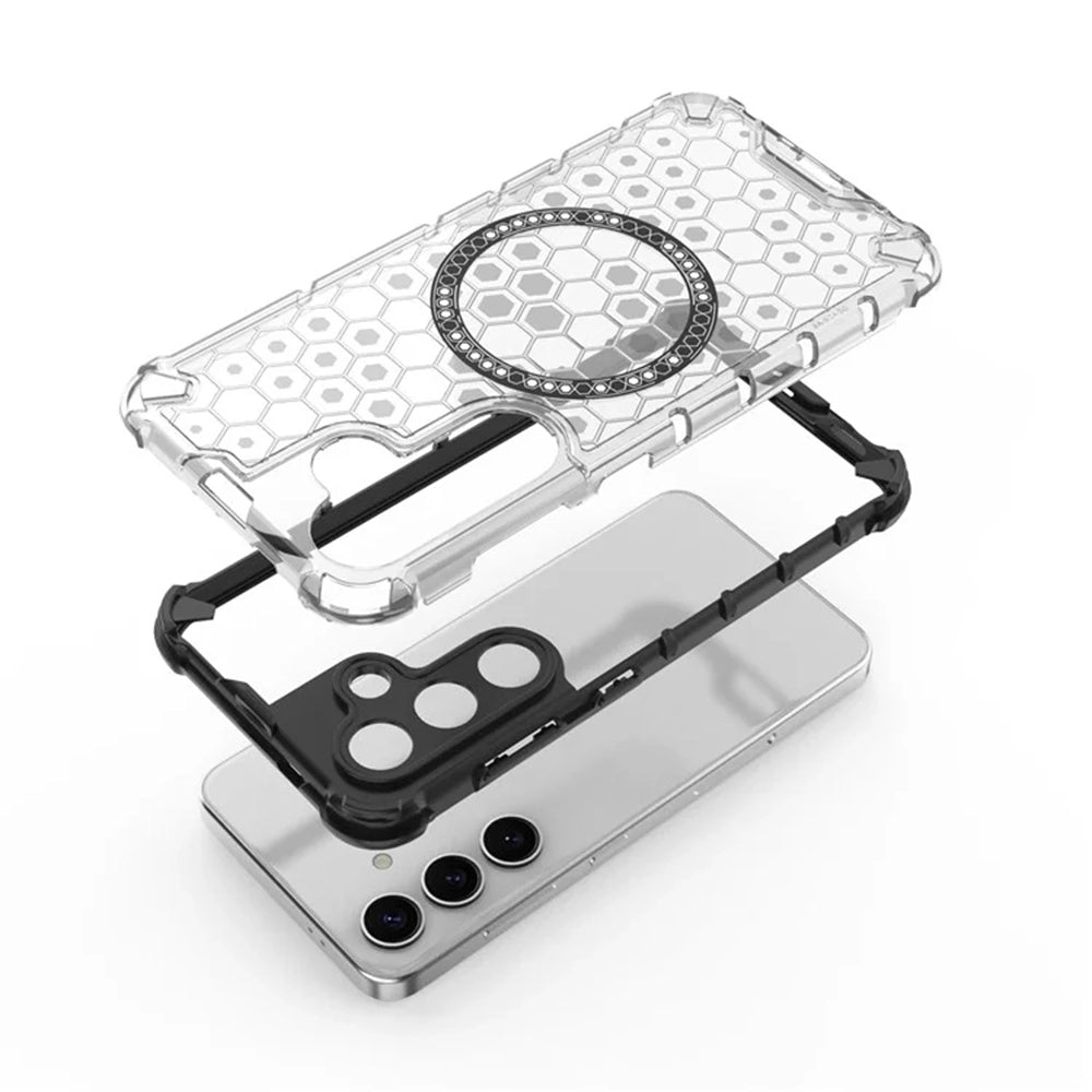 Θήκη MagSafe για Samsung Galaxy S25+ S936, Techsuit, HoneyComb Shield, Μαύρο