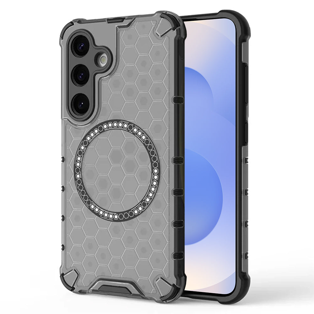 Θήκη MagSafe για Samsung Galaxy S25 S931, Techsuit, HoneyComb Shield, Μαύρη