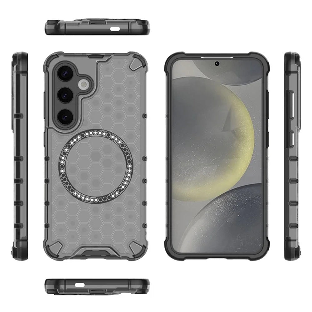 Θήκη MagSafe για Samsung Galaxy S25 S931, Techsuit, HoneyComb Shield, Μαύρη