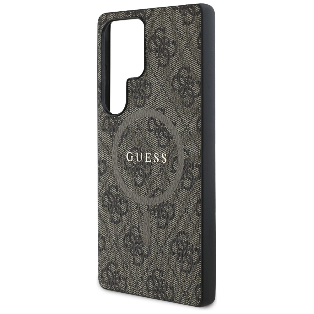 Θήκη MagSafe για Samsung Galaxy S25 Ultra S938, Guess, 4G Ring Classic Logo, Καφέ