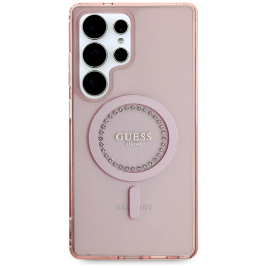 Θήκη MagSafe για Samsung Galaxy S25 Ultra S938, Guess, IML Rhinestone, Ροζ
