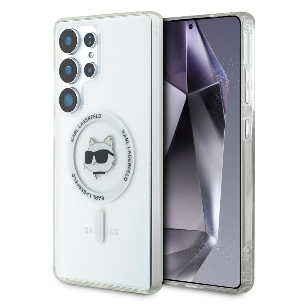 Θήκη MagSafe για Samsung Galaxy S25 Ultra S938, Karl Lagerfeld, IML Choupette's Head, Λευκή.