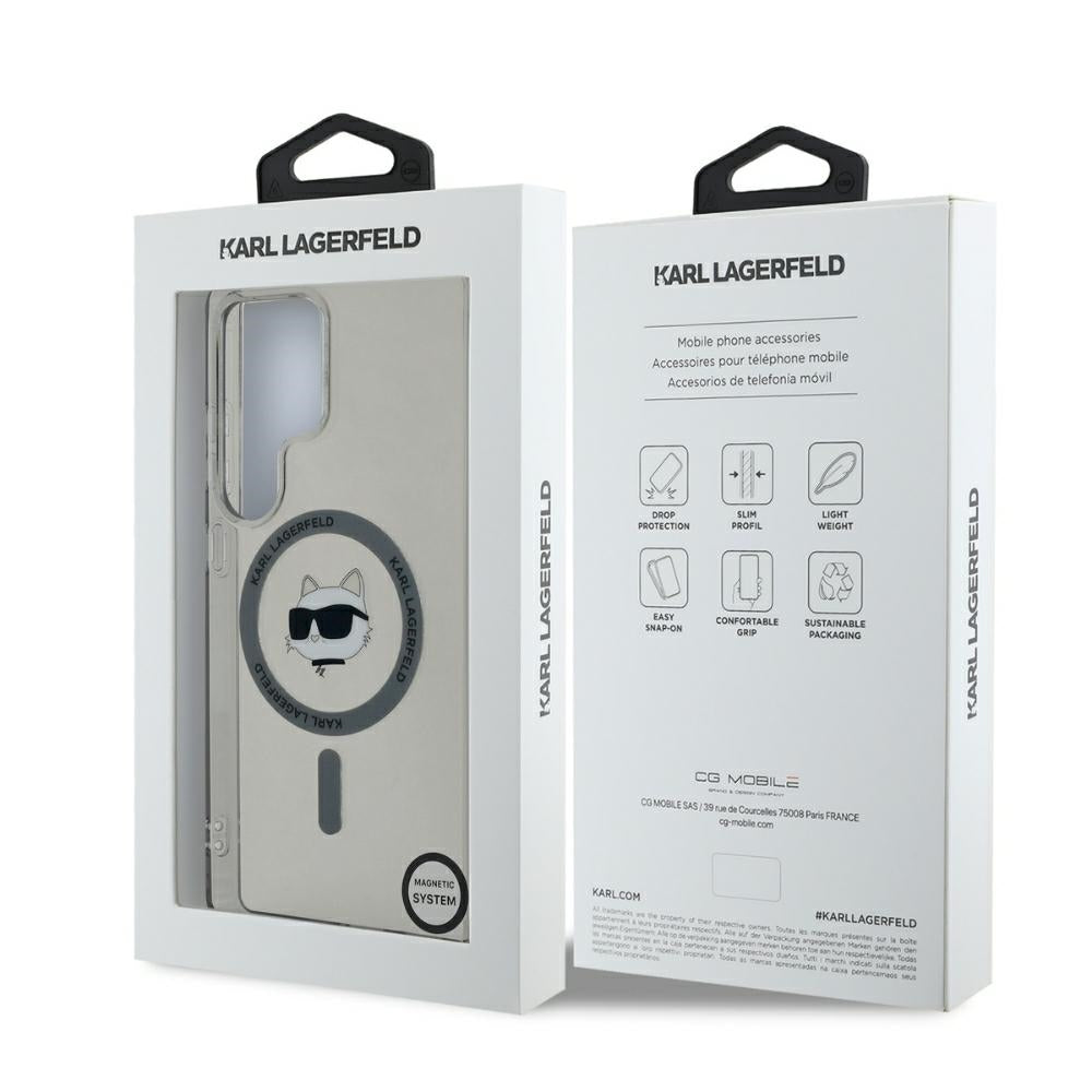 Θήκη MagSafe για Samsung Galaxy S25 Ultra S938, Karl Lagerfeld, IML Choupette's Head, Μαύρη
