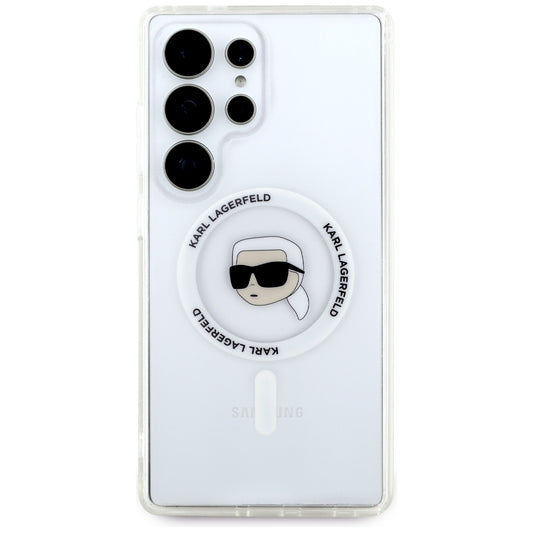 Θήκη MagSafe για Samsung Galaxy S25 Ultra S938, Karl Lagerfeld, IML Karl's Head, Λευκή