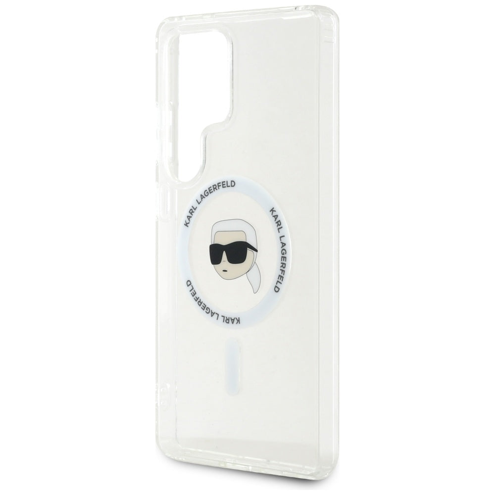 Θήκη MagSafe για Samsung Galaxy S25 Ultra S938, Karl Lagerfeld, IML Karl's Head, Λευκή