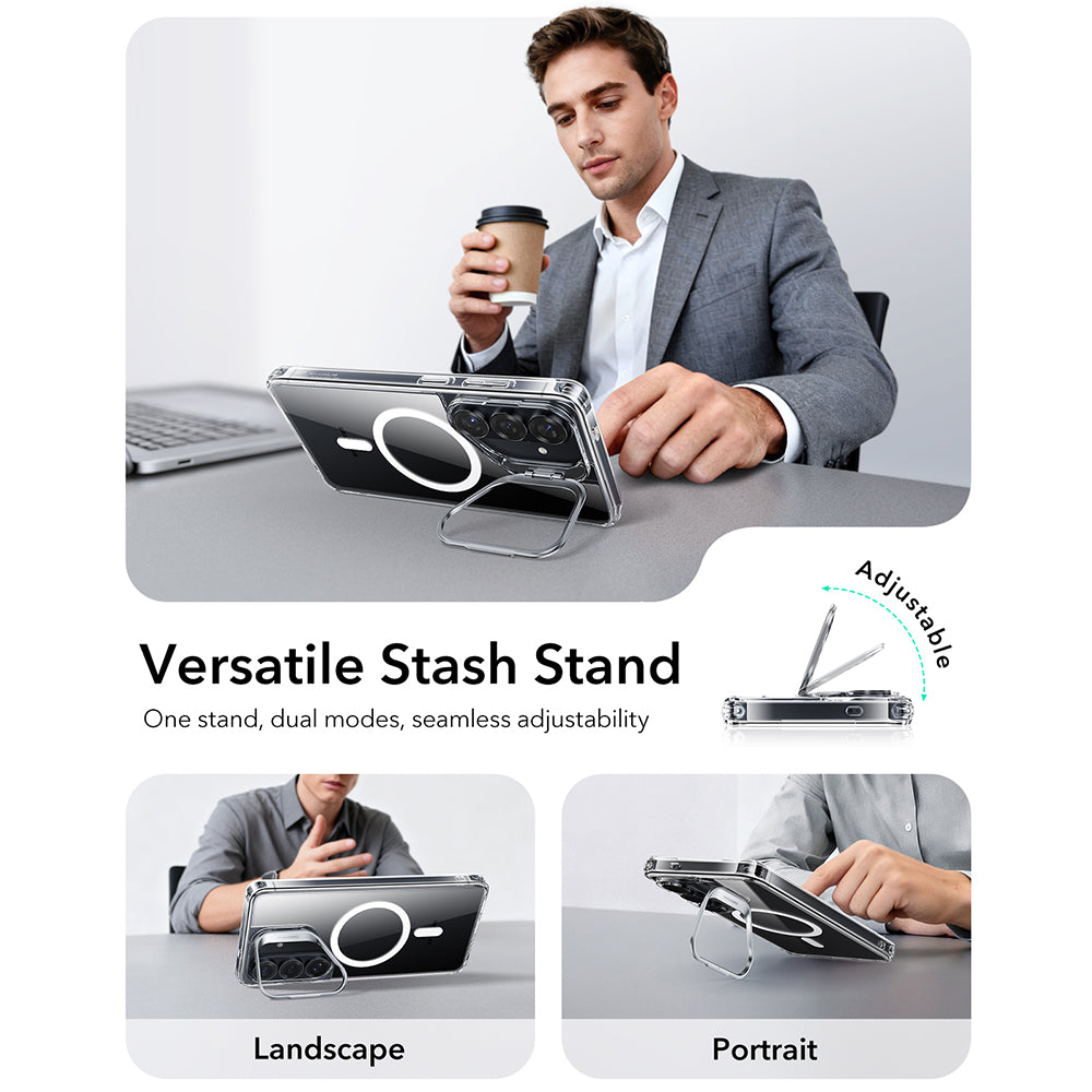 Θήκη MagSafe για Samsung Galaxy S26 Plus S947, ESR, Classic Hybrid Kickstand, Διάφανη