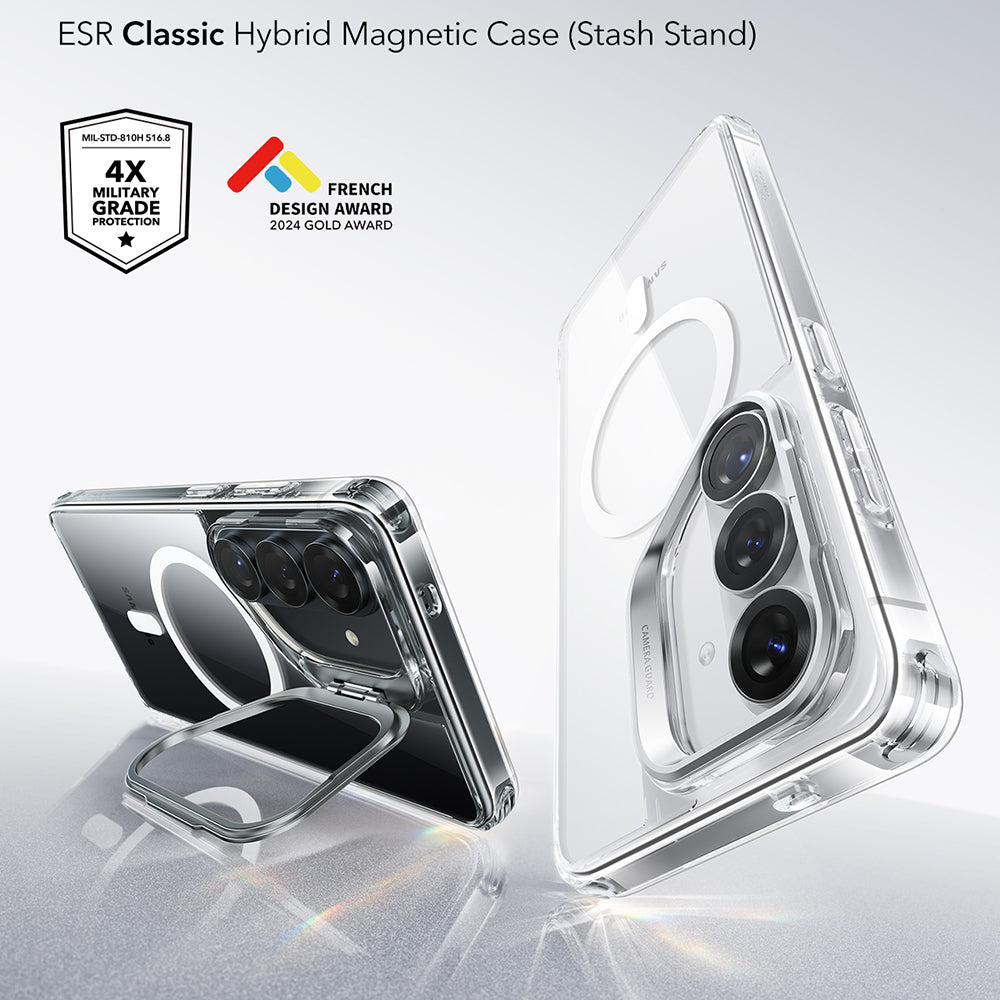 Θήκη MagSafe για Samsung Galaxy S26 Plus S947, ESR, Classic Hybrid Kickstand, Διάφανη