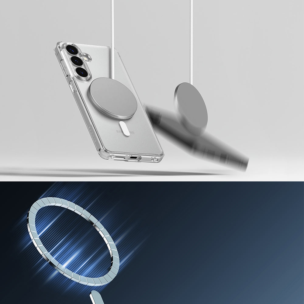 Θήκη MagSafe για Samsung Galaxy S26 Plus, Ringke, Fusion, Ματ Διαφανής