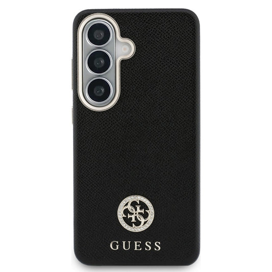Θήκη MagSafe για Samsung Galaxy S26 Plus S947, Guess, Rhinestone Round Logo, Μαύρη