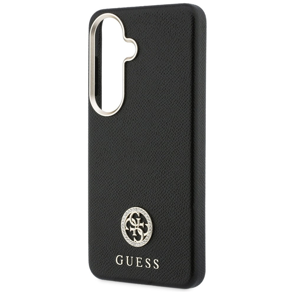 Θήκη MagSafe για Samsung Galaxy S26 Plus S947, Guess, Rhinestone Round Logo, Μαύρη