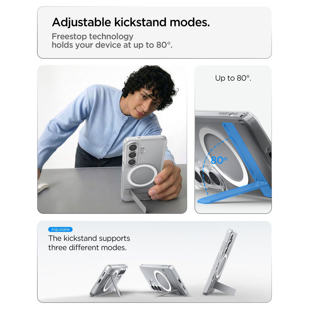 Θήκη MagSafe για Samsung Galaxy S26 Plus S947, Spigen, Ultra Hybrid S, Διάφανη Λευκή ACS11050