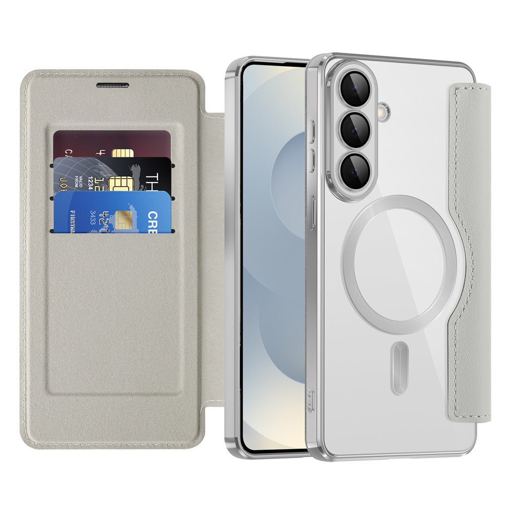 Θήκη MagSafe για Samsung Galaxy S26 Plus, Techsuit, SmartMag Book, Γκρι