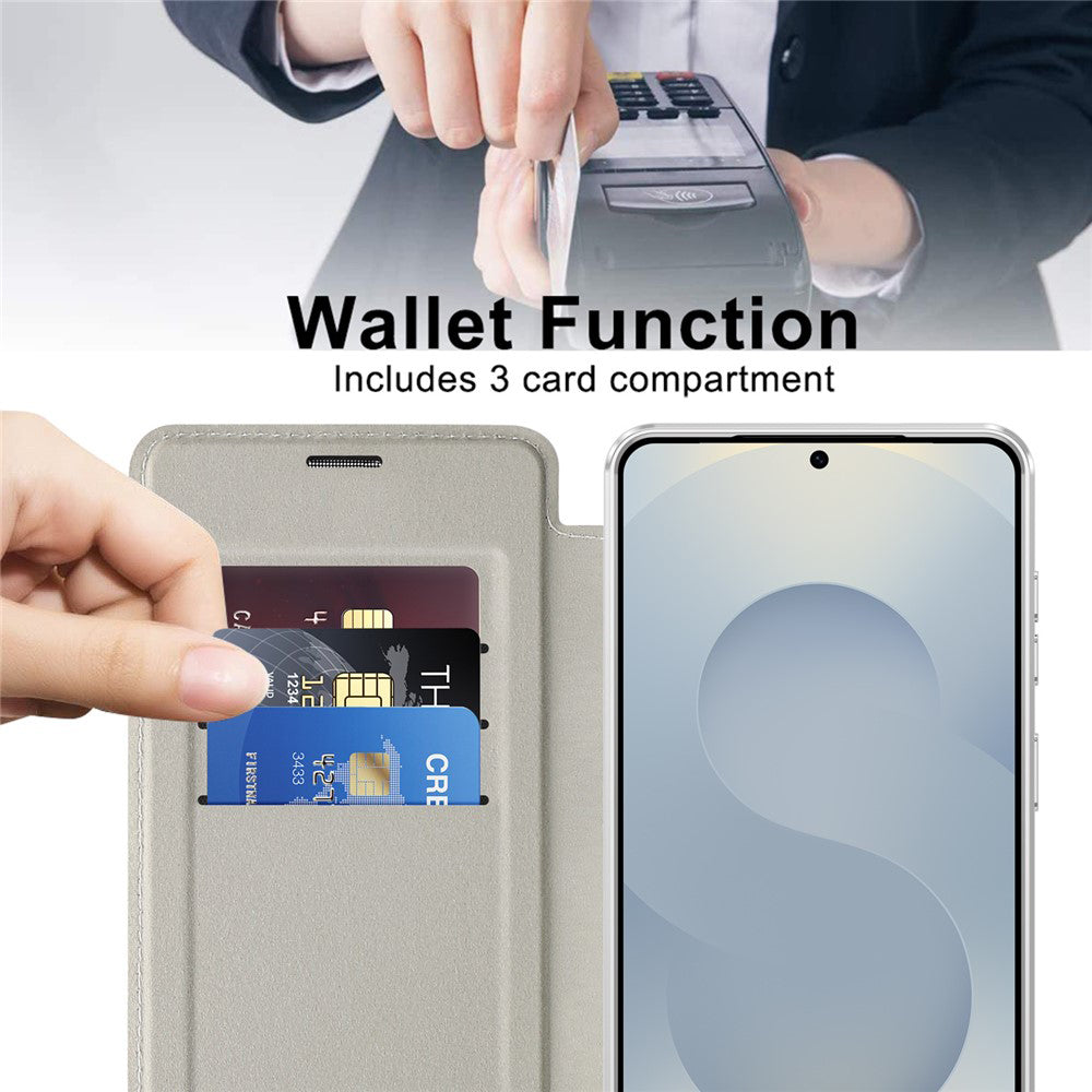 Θήκη MagSafe για Samsung Galaxy S26 Plus, Techsuit, SmartMag Book, Γκρι