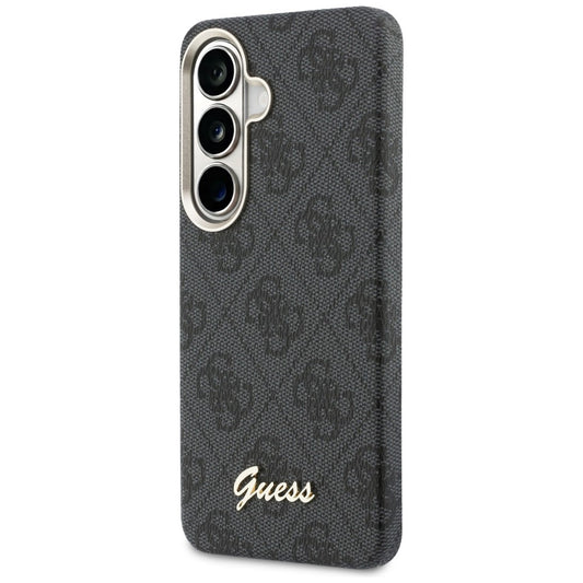 Θήκη MagSafe για Samsung Galaxy S26 S942, Guess, 4G Script Logo, Μαύρη
