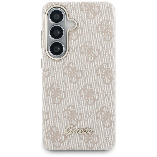 Θήκη MagSafe για Samsung Galaxy S26 S942, Guess, 4G Script Logo, Ροζ