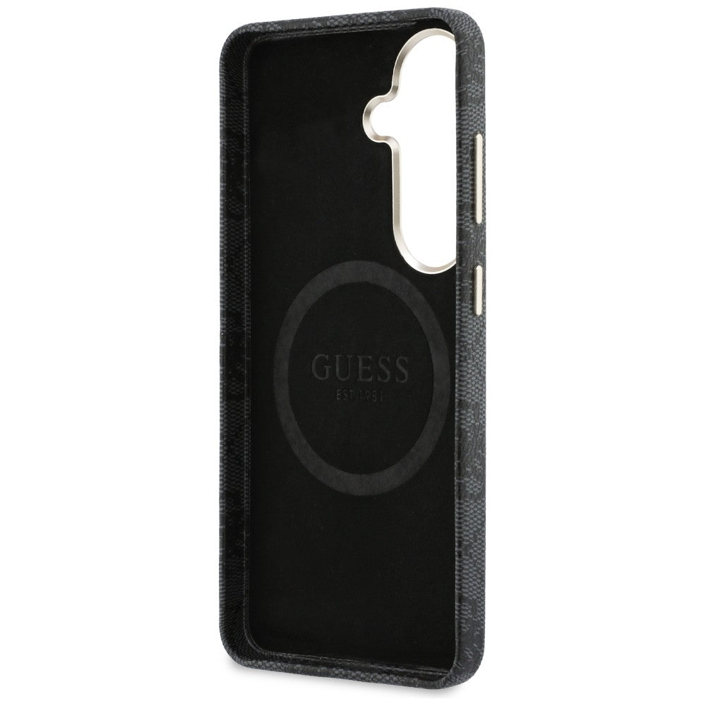 Θήκη MagSafe για Samsung Galaxy S26 S942, Guess, 4G Triangle Logo, Μαύρη