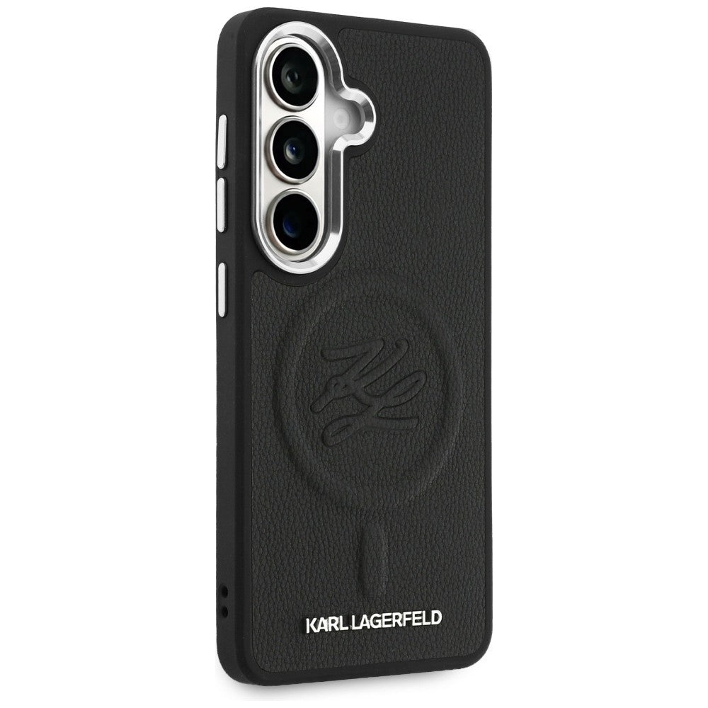 Θήκη MagSafe για Samsung Galaxy S26 S942, Karl Lagerfeld, Initial Logo Debossed, Μαύρη