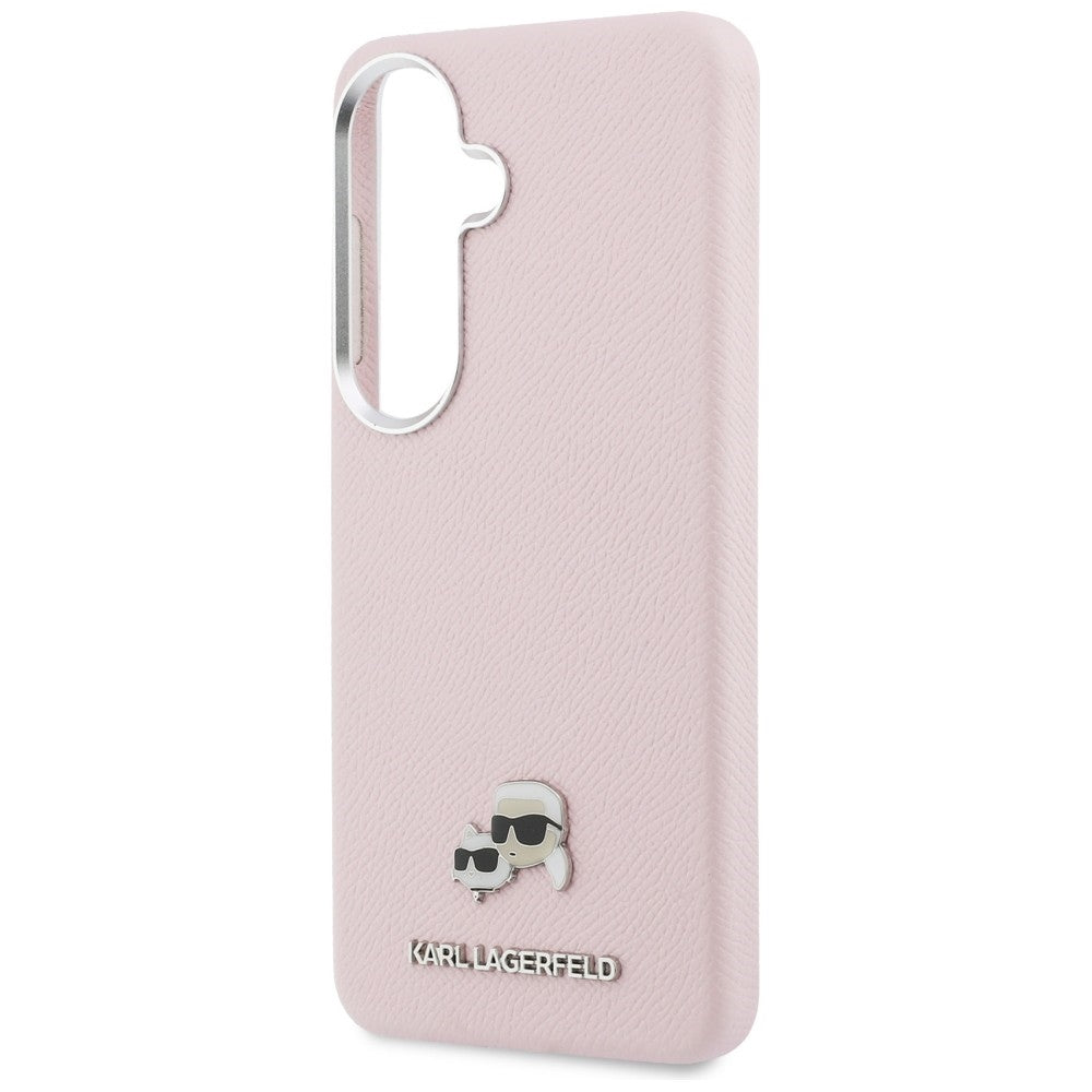 Θήκη MagSafe για Samsung Galaxy S26 S942, Karl Lagerfeld, Karl & Choupette Head's Pin, Ροζ