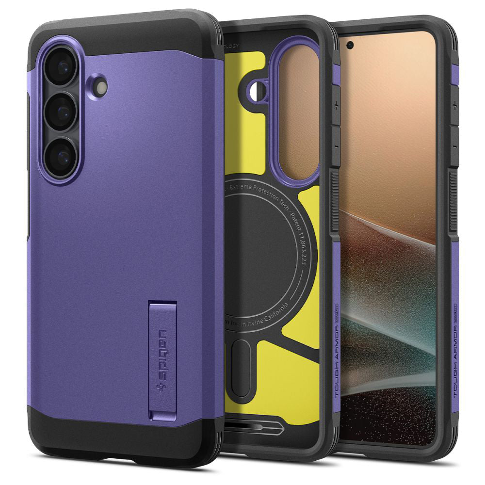 MagSafe Case for Samsung Galaxy S26 S942, Spigen, Tough Armor, Purple ACS11221