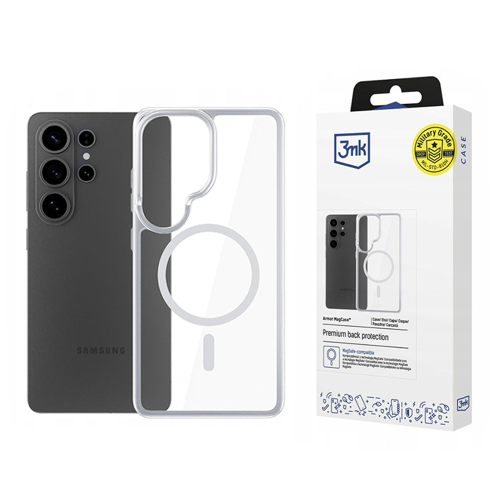 Θήκη MagSafe για Samsung Galaxy S26 Ultra, 3MK, Armor MagCase, Διάφανη