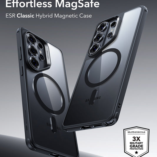 Θήκη MagSafe για Samsung Galaxy S26 Ultra, ESR, Classic Hybrid, Διάφανη Μαύρη
