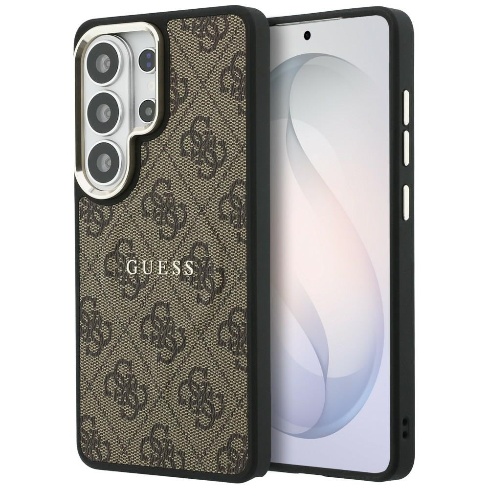Θήκη MagSafe για Samsung Galaxy S26 Ultra S948, Guess, 4G Embossed Ring, Καφέ